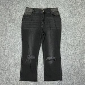 Cloth & Stone Jeans Womens Size 28 Black Crop Distress